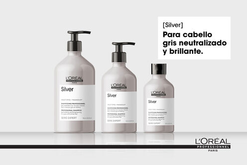 Shampoo Neutralizante Para Cabello Gris Y Blanco Silver - L'Oréal Professionnel | L'Oréal Partner Shop