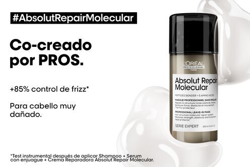 Crema sin Enjuague Reparadora Molecular Para Cabello Dañado Absolut repair molecular - L'Oréal Professionnel | L'Oréal Partner Shop