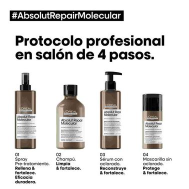 Shampoo Reparador Molecular Para Cabello Dañado Absolut repair molecular - L'Oréal Professionnel | L'Oréal Partner Shop