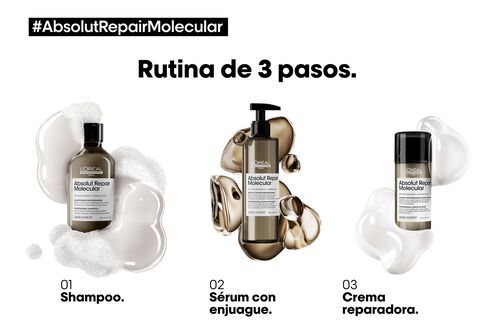 Shampoo Reparador Molecular Para Cabello Dañado Absolut repair molecular - L'Oréal Professionnel | L'Oréal Partner Shop