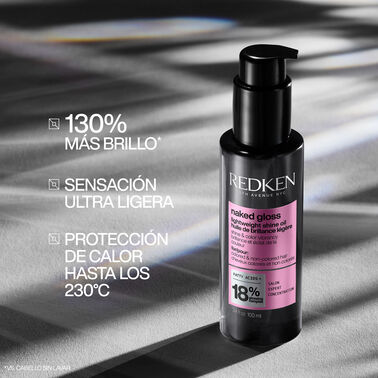 ACEITE ULTRA LIGERO PARA BRILLO NAKED GLOSS ACIDIC COLOR GLOSS - PROMOCIÓN HAIR CARE REDKEN | L'Oréal Partner Shop