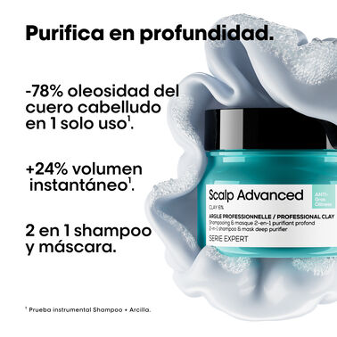 Máscara Purificadora Profunda 2 en 1 Anti-oleosidad - Máscara y Tratamientos | L'Oréal Partner Shop