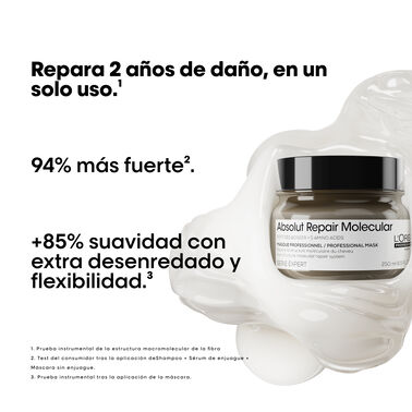 Máscara Reparadora Molecular para Cabello Dañado Absolut repair molecular - Máscara y Tratamientos | L'Oréal Partner Shop